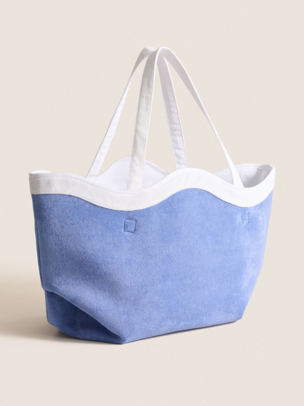 TUCKERNUCK ACCESSORIES Blue & White Terrycloth August Tote Beach Bag - NWT - Picture 3 of 11